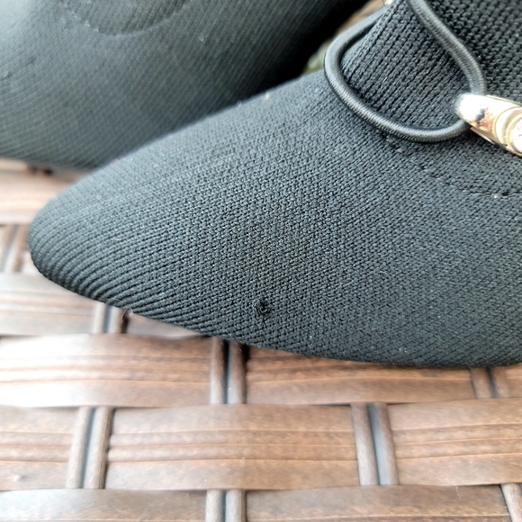 NWOT Sugar Tanikka black women's lace up heel sock booties. S 6 - Picture 10 of 11